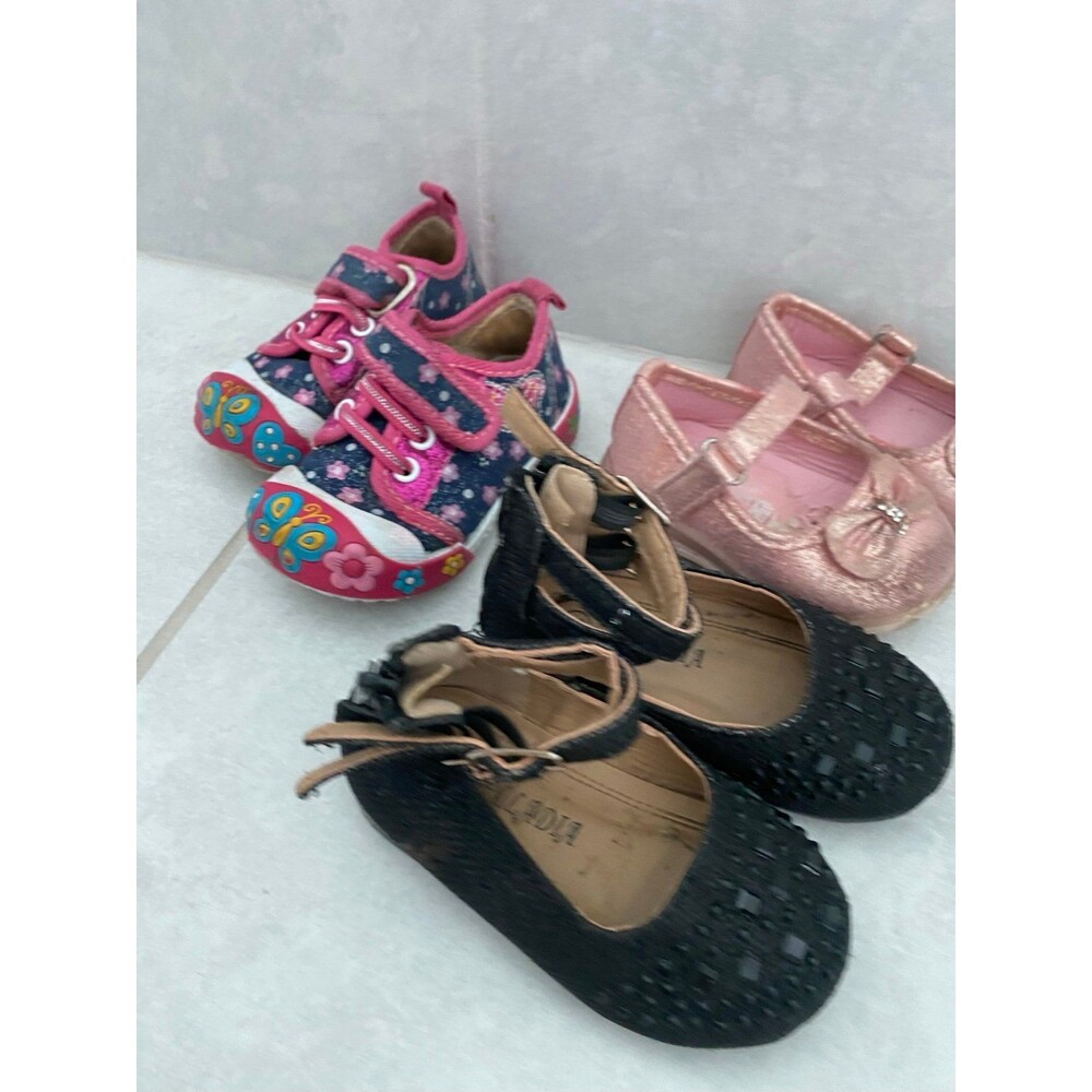 Baby girl shoe bundle size 3 toddler perfect first walking shoes